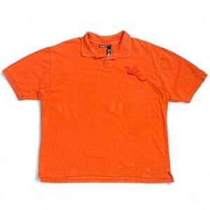 Vintage Rocawear Men’s Orange Embroidered Logo Short Sleeve Polo Shirt Size XL